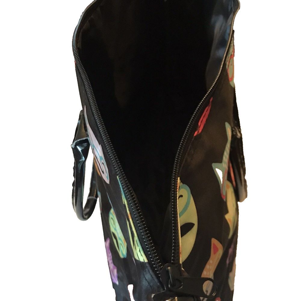 Arcadia Colorful Cat Faces Holiday Beauty Hair Care/Any Occasion Tote NWT - Picture 5 of 8